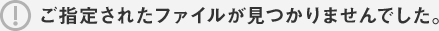 ご指定されたファイルが見つかりませんでした。